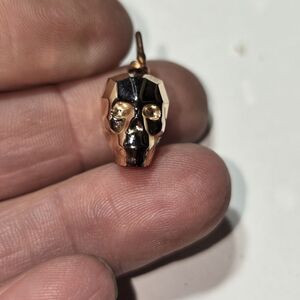 Swarovski Gold Skull Pendant